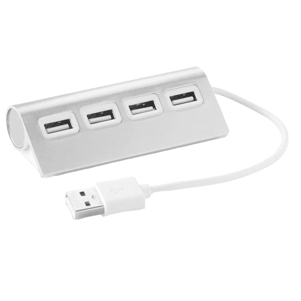 image 1 of MidOcean Aluhub 4 Charging Cable - Matt Silver - One Size