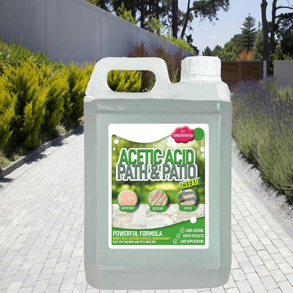 image 1 of 2 x 2.5 Litres Strong Garden Acetic Acid Vinegar Concentrated Outdoor Cleaner