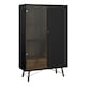 image 1 of Ry China Cabinet 1 Door 1 Glass Door 1 Drawer in Matt Black Walnut