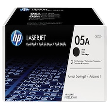 HP 05A Black Standard Capacity Toner Cartridge Twinpack 2 x 2.3K pages (Pack 2) for HP LaserJet P2035/P2050/P2056 - CE505D N/A