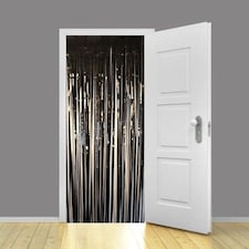 Black Foil Door Curtain Backdrop 92cm x 244cm