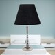 image 3 of Chrome Table Lamp with Stem Detail and Black Shade Chrome | Black