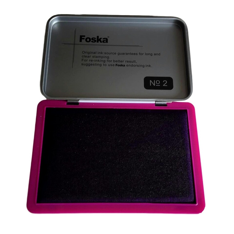 image 1 of Purple Ink Stamp Pad 122x48mm