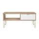 image 1 of Bexley 1 Drawer Coffee Table in White Matt & Bardolino Oak (Ready Assembled) | White | White Matt & Bardolino Oak