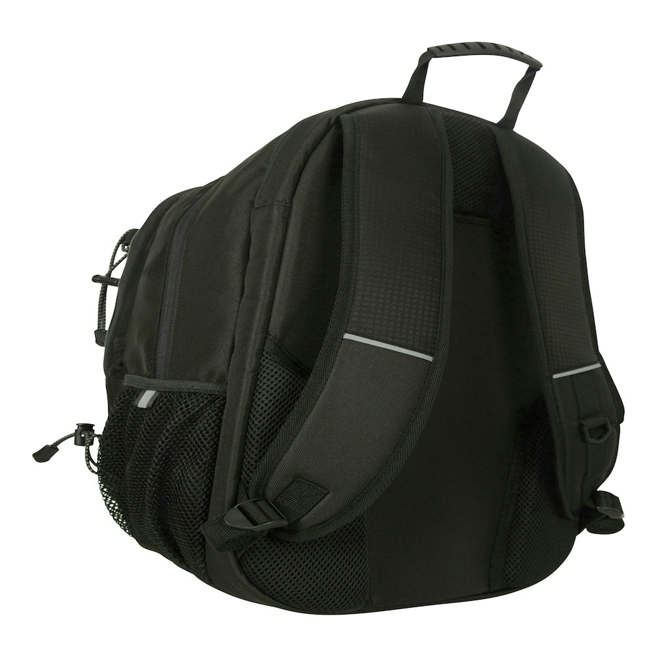 image 1 of Mountain Warehouse Quest Laptop Bag Bottle Pocket Padded Back Backpack - 30L Black