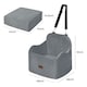 image 3 of Skylos Dog Booster Car Seat Grey Portable Pet Puppy Travel Carrier Bed Basket | Grey | Grey | One Size