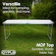 image 5 of 4ft Folding Outdoor Camping Kitchen Work Top Table | White