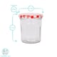 image 3 of Argon Tableware Glass Jam Jars with Yellow Gingham Lids - 250ml - Pack of 6