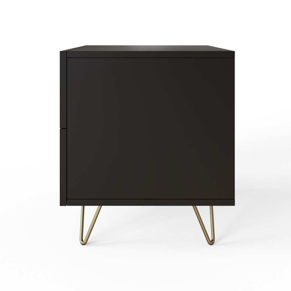 image 1 of Thalia Ribbed 2 Drawer Bedside Table