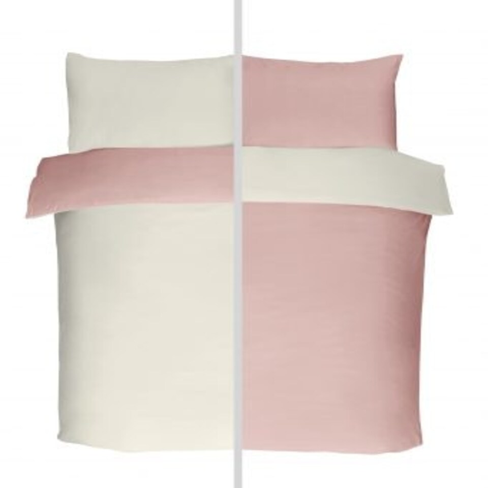 image 1 of Brights Reversible Duvet Single Bed CreamBlush