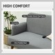 image 3 of HOMCOM 2 Seater Sofa with 21cm Thick Padding and Wood Legs, Grey