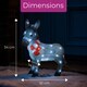 image 7 of Neo 34 cm Donkey Acrylic Christmas Light 30 Cool White LED Christmas Light Battery Powered Outdoor Indoor Festive Decoration Ornament Auto Timer