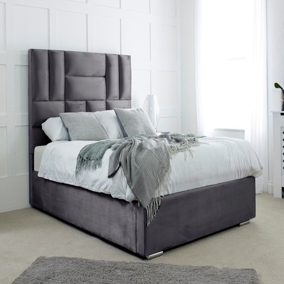 Ofsted Plush Small Double Bed Frame - Steel
