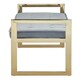 image 5 of Allure Powder Blue And Gold Tufted Bench Blue