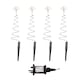 image 10 of 30cm Set of 4 Light up Silver Shaped Christmas Tree Garden Path Lights with 200 Warm White LEDs