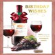 image 1 of Open Male Birthday Card Red Wine Bottle, Glass and Grapes