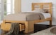 image 4 of 3ft Single Oak finish wood wooden bed frame.Underbed drawer storage