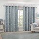 image 4 of English Garden Lined Eyelet Jacquard Curtains 168cm x 137cm Duck Egg | Blue | Blue