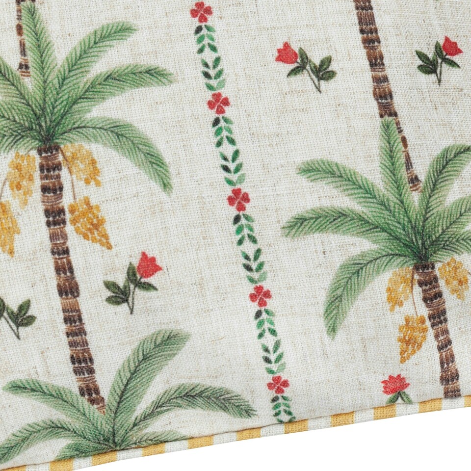 image 1 of Wylder Tropics Okara Palm Printed Multicolour Filled Cushion 45 x 45 cm | Multi