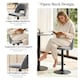 image 7 of SONARA Set of 1 Adjustable Velvet Upholstered Breakfast Bar Stools | Grey
