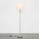 image 3 of ValueLights Traditional Style Satin Nickel Barley Twist Floor Lamp With Pink Light Shade