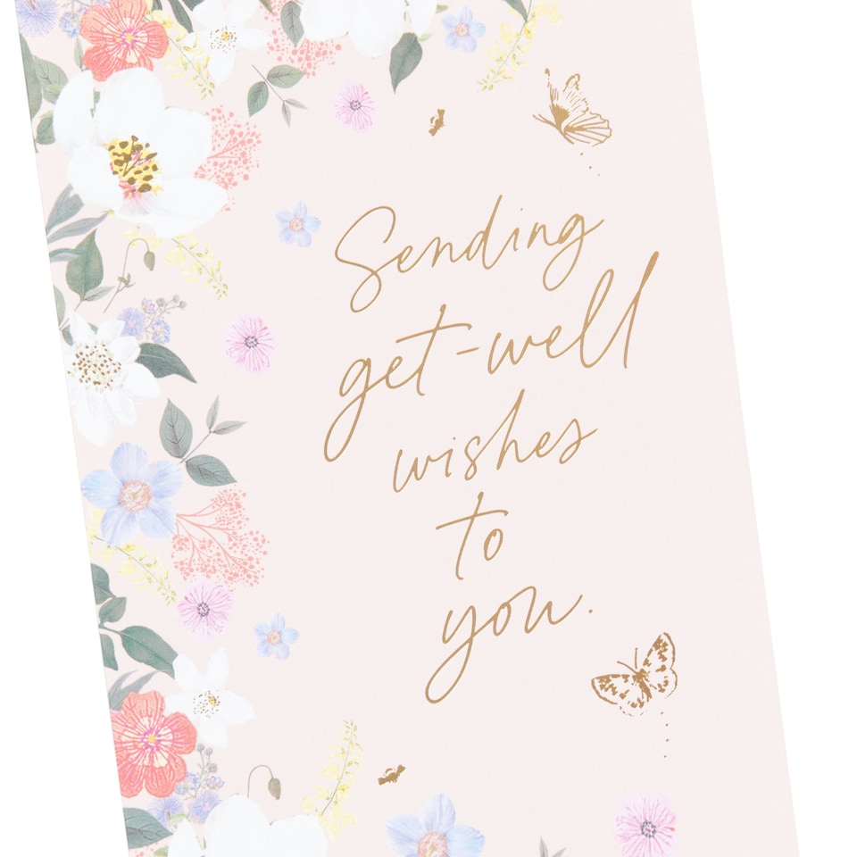 image 1 of Get Well Card - Floral