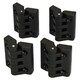 image 1 of Industrial Polyamide Plastic Hinge 64x65mm Door Hatch Locker Italian Made 4PK Black