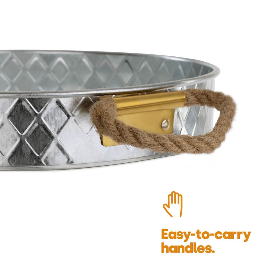 image 1 of Champagne Serving Tray Galvanised Steel