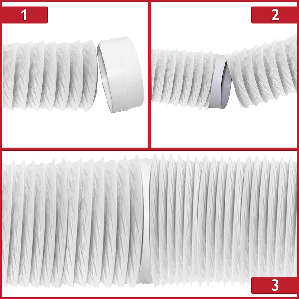 image 1 of SPARES2GO Vent Duct Valve Connector Cooker Hood / Air Conditioning Non Return Flap (6" / 150mm)