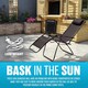 image 4 of 2 X Zero Gravity Chairs Garden Reclining Recliner Relaxer Sun Lounger
