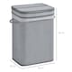 image 7 of HOMCOM 70L Wood Laundry Basket A Compartment Flip Lid Removable Lining Grey