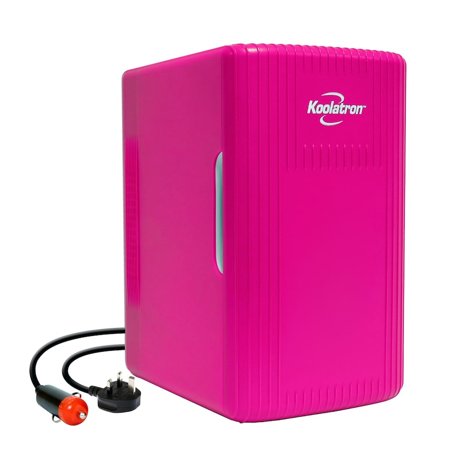 image 1 of Koolatron 6L/8 Can Portable Mini Fridge | AC/DC Cooler & Warmer | Pink