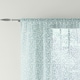 image 2 of Pair of Willow Blue Leaf Print Voile Panels 122 cm (48 inch) Rod Pocket Linen Look Panels for Bedroom and Living Room