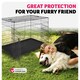 image 8 of Dog Crate Luna - foldable, robust steel mesh, double locked doors - 71x108x76cm