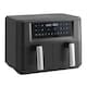 image 1 of Vytronix 2 Drawer Air Fryer Dual Zone 9L Family Size Efficient 2400W Black
