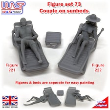 Trackside Unpainted Figures Scenery Display Sunbed x 2 Fig Set 73 New 1:32 WASP