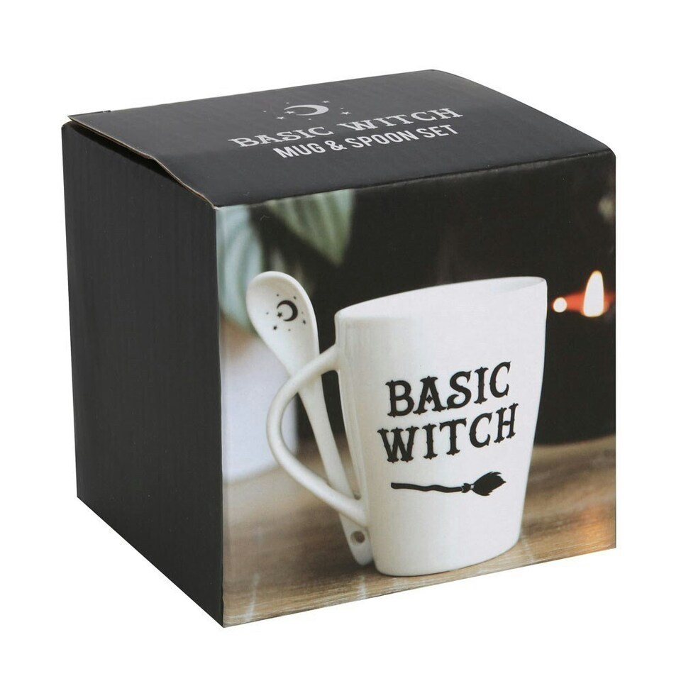 image 1 of Something Different Basic Witch Ceramic Mug Set - White - One Size