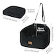 image 3 of Skylos Dog Booster Car Seat Safe Puppy Travel Carrier Bed Bag Basket Pet | Black | Black