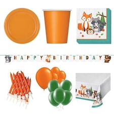 Woodland Animals Theme 16 Person Deluxe Party Pack