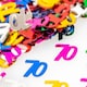 image 4 of 4x 14g 70th Happy Birthday Confetti Mix