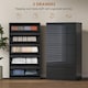 image 3 of HOMCOM Bedroom Chest of Drawers, 5 Drawers Dresser, Drawer Unit, Black | Black | Black | 55W x 34D x 100H cm