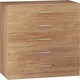 image 7 of Dakota 5 Drawer Chest Brown | Oak Effect