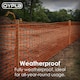 image 4 of Heavy Duty Orange Safety Barrier Mesh Fencing 1mtr x 50mtr | Orange | 1