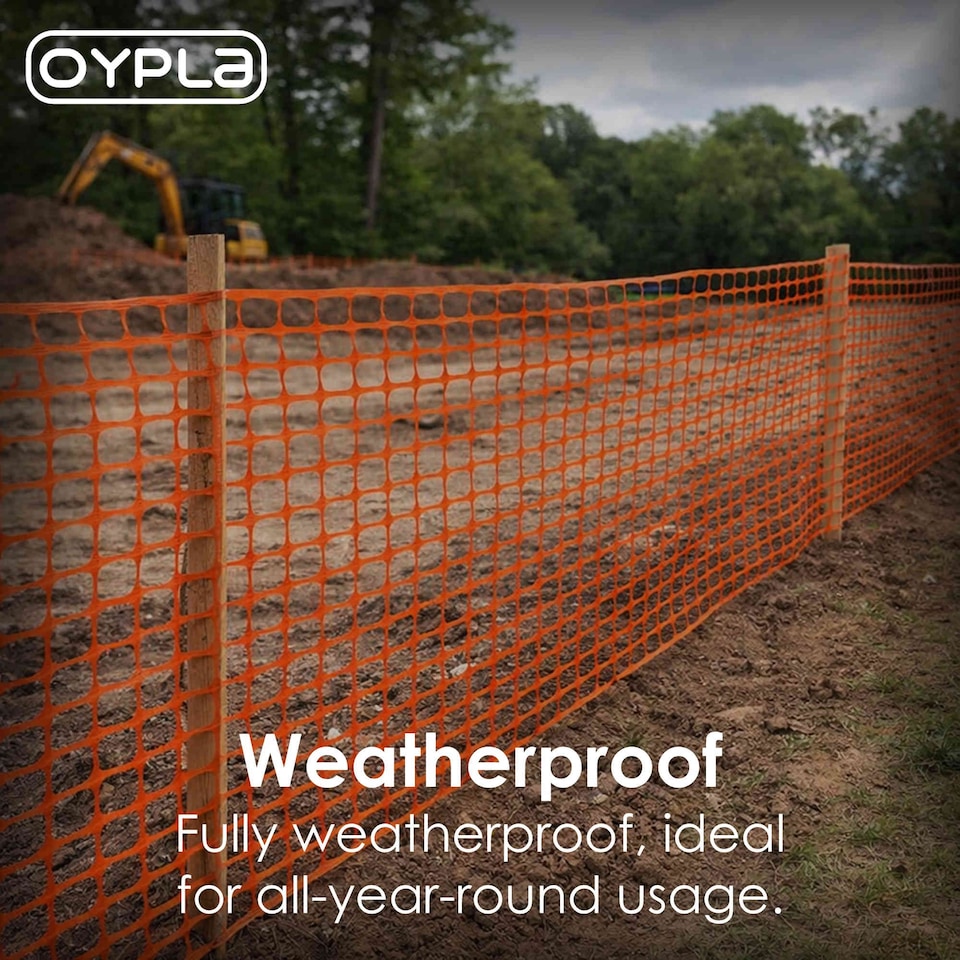 image 1 of Heavy Duty Orange Safety Barrier Mesh Fencing 1mtr x 50mtr | Orange | 1