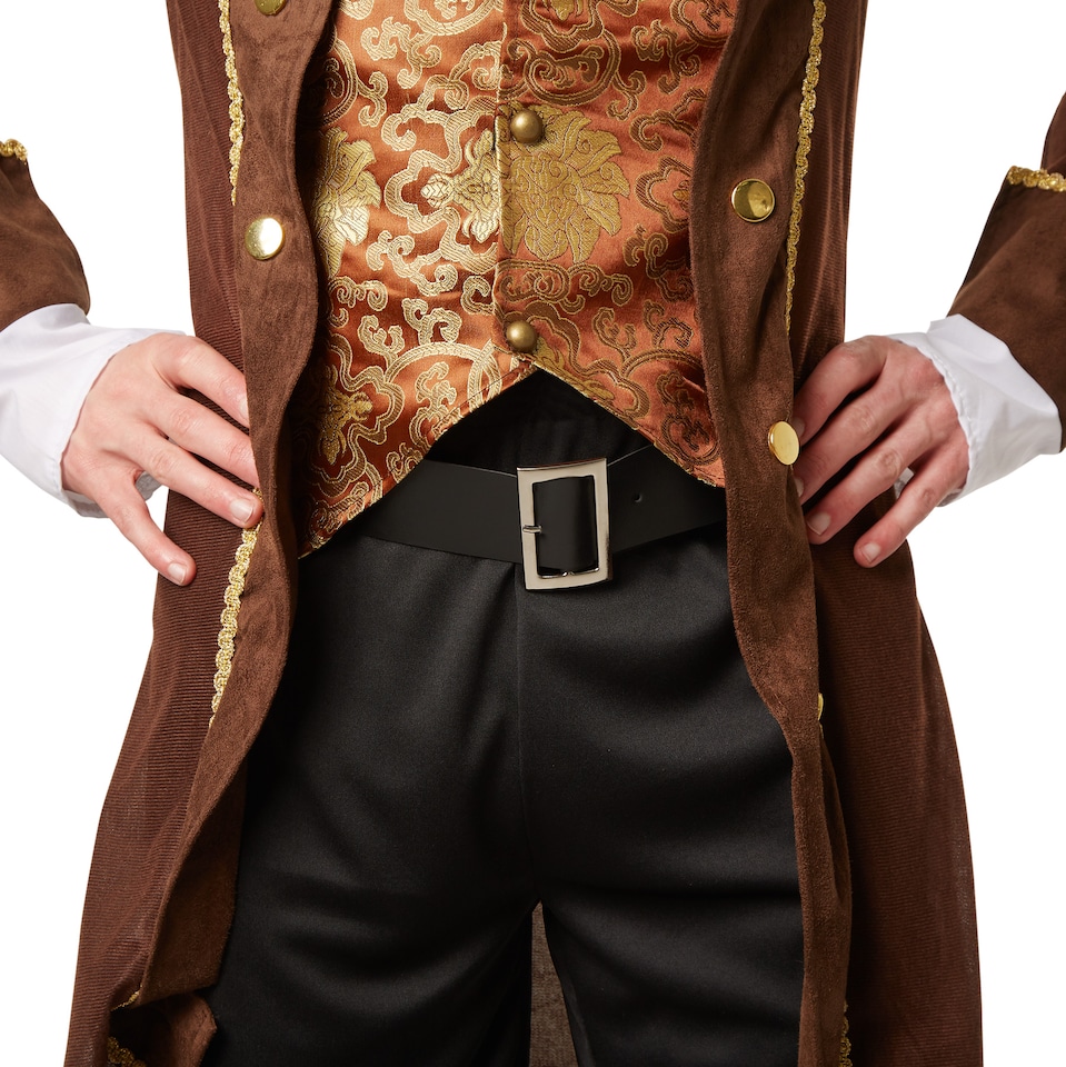 image 1 of Mens Pirate King Costume | Brown | brown | L | 1