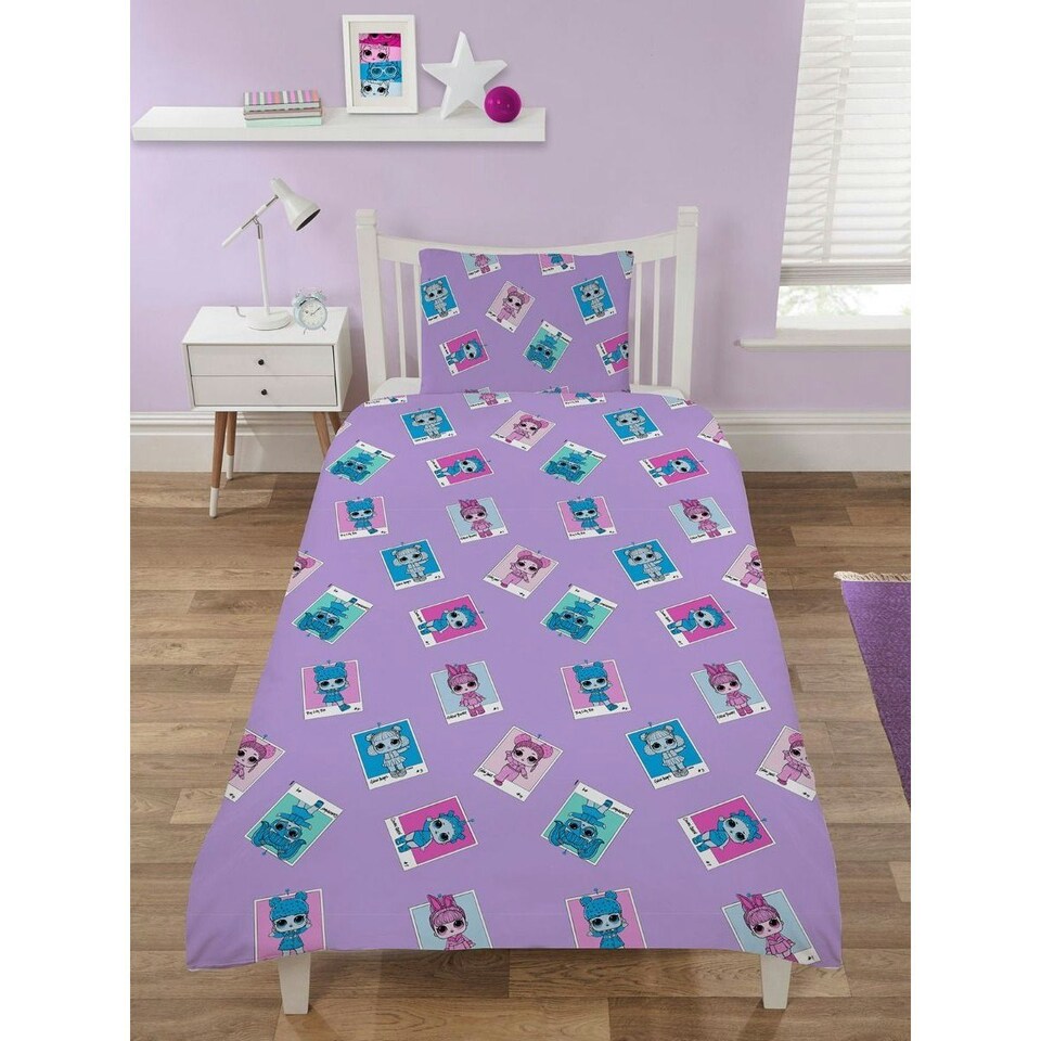 image 1 of LOL Surprise Style Queens Duvet Cover Set - Pink/Purple - Single Pink | Single