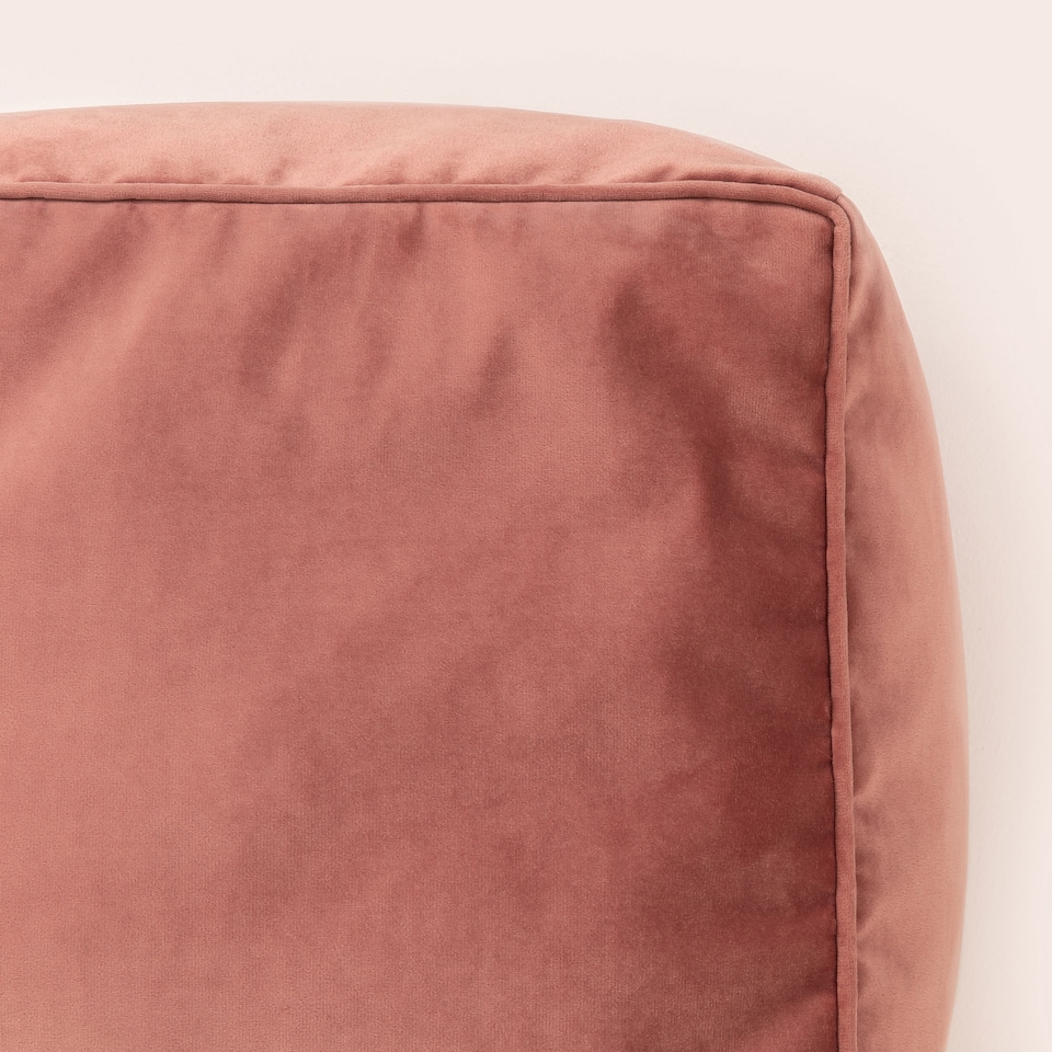 image 1 of Amara Velvet Bean Bag Pouffe Dusk Pink | Pink | Dusk Pink | 1