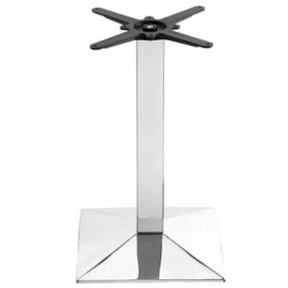 Foundation Table Base - Max Size 90Cm DiameterOr 80Cmx80Cm Silver
