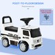 image 4 of HOMCOM 3-in-1 Ride On Car Kids Mercedes Truck Storage for 12 - 36 Months White