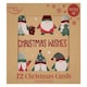 image 1 of Pack of 12 Gonk Brown Kraft Christmas Box Cards